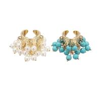 sourcing map Anillo occidental para mujer, ajustable, con borlas, abierto, vintage, apilable, joyería, Acero aleado, Sin piedras preciosas