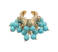 sourcing map Anillo occidental para mujer, ajustable, con borlas, abierto, vintage, apilable, joyería, Acero aleado, Sin piedras preciosas