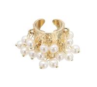 sourcing map Anillo occidental para mujer, ajustable, con borlas, abierto, vintage, apilable, joyería, Acero aleado, No es una piedra preciosa