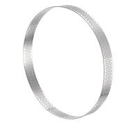 sourcing map Anillos pequeños de acero inoxidable para tartas, anillos perforados para mousse de cocina, para hornear, resistentes al calor, 18 cm de diámetro, 2 cm de altura, para pasteles, postres,