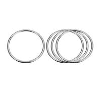 sourcing map Anillos tóricos de acero inoxidable 304, 4 piezas de 90 mm de diámetro exterior. 5 mm de grosor, juntas tóricas de metal soldadas multiusos para accesorios de equipaje
