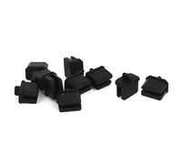 sourcing map Anti Polvo Tapa Protector 10 Unidades Negro para Mini Displayport Thunderbolt