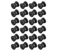 sourcing map Anti-Vibración Golpe Absorción Amortiguación Goma Bolas M4x12mm para RC Cuadricóptero FPV Cardán Cámara Montaje (Negro/Paquete de 24)