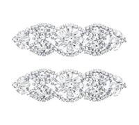 sourcing map Apliques de diamantes de imitación de cristal, para coser en vestido de novia, decoración de cinturón para mujer, accesorios de bricolaje, ceremonia de graduación, boda, fiesta, plata, 2