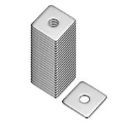 sourcing map Arandela cuadrada, 25 piezas M5 x 20 x 20 x 2 mm, acero inoxidable 304, juntas espaciadoras planas para cierre de hardware