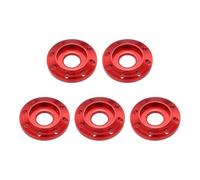 sourcing map Arandela de aluminio M6 de ocho agujeros, arandela de disco de aleación de aluminio anodizada colorida junta decorativa para drones/RC/FPV/motocicleta eléctrica (paquete de 5, rojo)