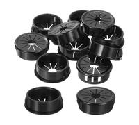 sourcing map Arandela de buje a presión de 30 mm de diámetro de montaje, 10 ojales redondos de nailon a presión para varios cables, tubos, alambre, color negro