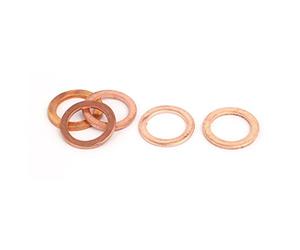 sourcing map Arandela De Cobre Plana 5Pcs Para Junta De Sellado