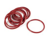 sourcing map Arandela de Junta de Goma Del Retén Rojo 10 Equipos de 46mm de Diámetro Exterior 3mm de Espesor