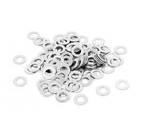 sourcing map Arandela plana 100 piezas M4x8mmx0.5mm de acero inoxidable métrico redondo para perno de tornillo