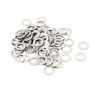 sourcing map Arandela plana 100 piezas M6x10mmx0.5mm de acero inoxidable métrico redondo para perno de tornillo