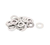 sourcing map Arandela plana 20 piezas 304 acero inoxidable M12 delgado tono plata