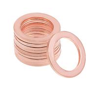 sourcing map Arandela Plana De Cobre 10 Pcs Para Tornillos Distribuir Carga