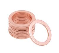 sourcing map Arandela Plana De Cobre 10Pcs 16X22X1.5Mm Para Tornillo