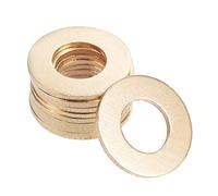 sourcing map Arandela plana de cobre de 10pcs 12.5mm x 24mm x 1.5mm para tornillo de tornillo