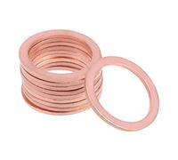 sourcing map Arandela plana de cobre de 10pcs 20mm x 26mm x 1.5mm para tornillo de tornillo