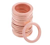 sourcing map Arandela plana de cobre de 20pcs 16mm x 22mm x 1.5mm para tornillo de tornillo