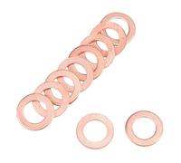 sourcing map Arandela plana de cobre de 50pcs 6mm x 10mm x 1mm para tornillo de tornillo