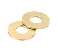 sourcing map Arandela plana M4, 200 arandelas planas de latón de 10 mm de diámetro exterior de 0,8 mm de grosor, anillo de junta de sellado de metal para tornillos, pernos, tuercas