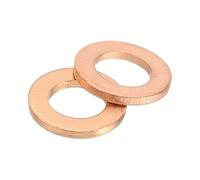 sourcing map Arandela plana M5, 25 arandelas planas de cobre de 9 mm de diámetro exterior para tornillos, pernos, tuercas