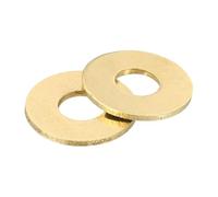 sourcing map Arandela plana M6, 50 arandelas planas de latón de 16 mm de diámetro exterior de 1 mm de grosor, anillo de junta de sellado de metal para tornillos, pernos, tuercas