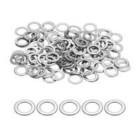 sourcing map Arandela plana M6 para tornillo, 120 arandelas de metal de 6 mm de diámetro interior x 10 mm de diámetro exterior x 0,5 mm de grosor