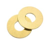 sourcing map Arandela plana M8, 20 arandelas planas de latón de 20 mm de diámetro exterior de 1,5 mm de grosor, anillo de junta de sellado de metal para tornillos, pernos, tuercas