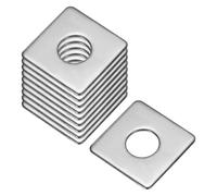 sourcing map Arandelas cuadradas, 10 unidades, M10 x 25 x 25 x 1,5 mm, acero inoxidable 304, juntas espaciadoras planas para cierre de hardware