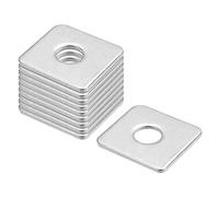 sourcing map Arandelas cuadradas, 10 unidades M10 x 30 x 30 x 3 mm de acero inoxidable 304 arandelas de placa cuadrada de almohadilla plana para cierre de hardware