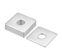 sourcing map Arandelas cuadradas, 5 unidades M16 x 50 x 50 x 2 mm, acero inoxidable 304, junta espaciadora de almohadilla plana para cierre de hardware