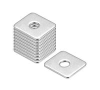 sourcing map Arandelas cuadradas, 50 unidades M3 x 10 x 10 x 1 mm 304 de acero inoxidable 304, junta espaciadora de almohadilla plana para cierre de hardware