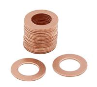 sourcing map Arandelas Planas Cobre Juntas de círculos de La Placa 12mm Diámetro Interior 20Pcs