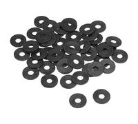 sourcing map Arandelas planas de nailon, 15 mm de diámetro exterior, 5 mm de diámetro interior, 1 mm de grosor para manguera de agua de tubería de grifo, paquete de 50