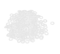 sourcing map Arandelas planas de nailon M3 6 mm OD 3 mm ID 0,5 mm espesor junta de sellado para manguera de agua de tubería de grifo, transparente, paquete de 200