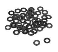 sourcing map Arandelas Planas De Nylon Para Tornillo M5 De 10mm De Diámetro Exterior 1mm De Grosor 50Pcs