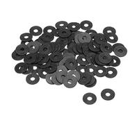 sourcing map Arandelas Planas De Nylon Para Tornillo M5 De 15mm De Diámetro Exterior 1mm De Grosor 100Pcs