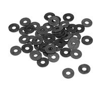 sourcing map Arandelas Planas De Nylon Para Tornillo M6 De 18mm De Diámetro Externo De 1,5 mm De Grosor 50Pcs