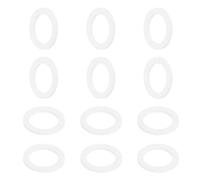 sourcing map Arandelas planas de PTFE, paquete de 12 unidades de 28 mm de diámetro exterior de 20 mm de diámetro interior y 2 mm de grosor, anillo de junta espaciadora de sellado para grifo, manguera