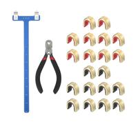 sourcing map Archery Bows - Juego de alicates cuadrados en forma de T, 33 x 9 mm, juego de cuerdas de arco giratorio para accesorios de tiro con arco compuesto recurvo (azul)