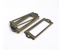 sourcing map Archivo De Office Cajón Etiqueta Sostenedor De Etiqueta 83mm x 30mm 8 Pc Tono Bronce