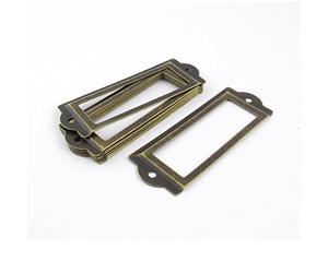 sourcing map Archivo De Office Cajón Etiqueta Sostenedor De Etiqueta 83mm x 30mm 8 Pc Tono Bronce