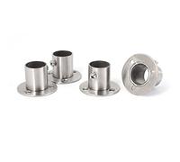 sourcing map Armario de acero inoxidable barra de colgar extremo de soporte 4pcs del soporte para tubo de 22 mm Diámetro