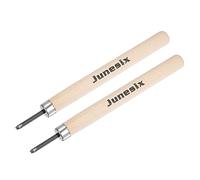 sourcing map Artesanía Tallado Cuchillo, 1,5mm 50# Carbono Acero Pequeño Triángulo Hoja Madera Mango Afición Bricolaje Grabado Manual Herramientas, Sin Electrodos Ennegrecimiento, 2uds