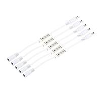 sourcing map Atenuador de Tira Led, 12 V a 24 V, 3 Teclas, Mini Controlador de Brillo Ajustable, Interruptor de Lámpara con Enchufes CC para Tiras de un Color, Blanco, Paquete de 5