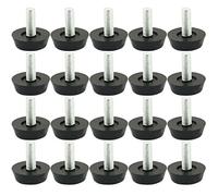 sourcing map Atornille el regulador del pie de nivelación del Deslizamiento de los Muebles 22mmxM6x23mm 20 Piezas