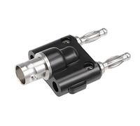 sourcing map Audio Altavoz CCTV Cámara BNC Hembra Enchufe a Doble Apilamiento Banana Conector