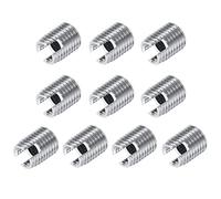 sourcing map Autorroscante Roscado Insertos M4 M7x8mm Carbono Acero Reparación Tuercas 20 Piezas