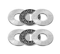 sourcing map AXK1024 + 2AS Cojinetes de empuje de rodillos de aguja con 2 arandelas, 10 mm de diámetro interior, 24 mm de diámetro exterior, 4 mm de espesor, dureza GCr15 2 piezas