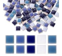 sourcing map Azulejos de mosaico cuadrados de 9 mm, piezas de mosaico de cerámica de 300 g, azulejos de porcelana esmaltada a granel para jarrón, macetas, decoración de acuarios, proyectos de jardín