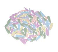 sourcing map Azulejos de mosaico de cerámica, 500 g, hojas de flores en forma de lágrima, bloques de mosaico para manualidades y decoración del hogar, mezcla de colores claros